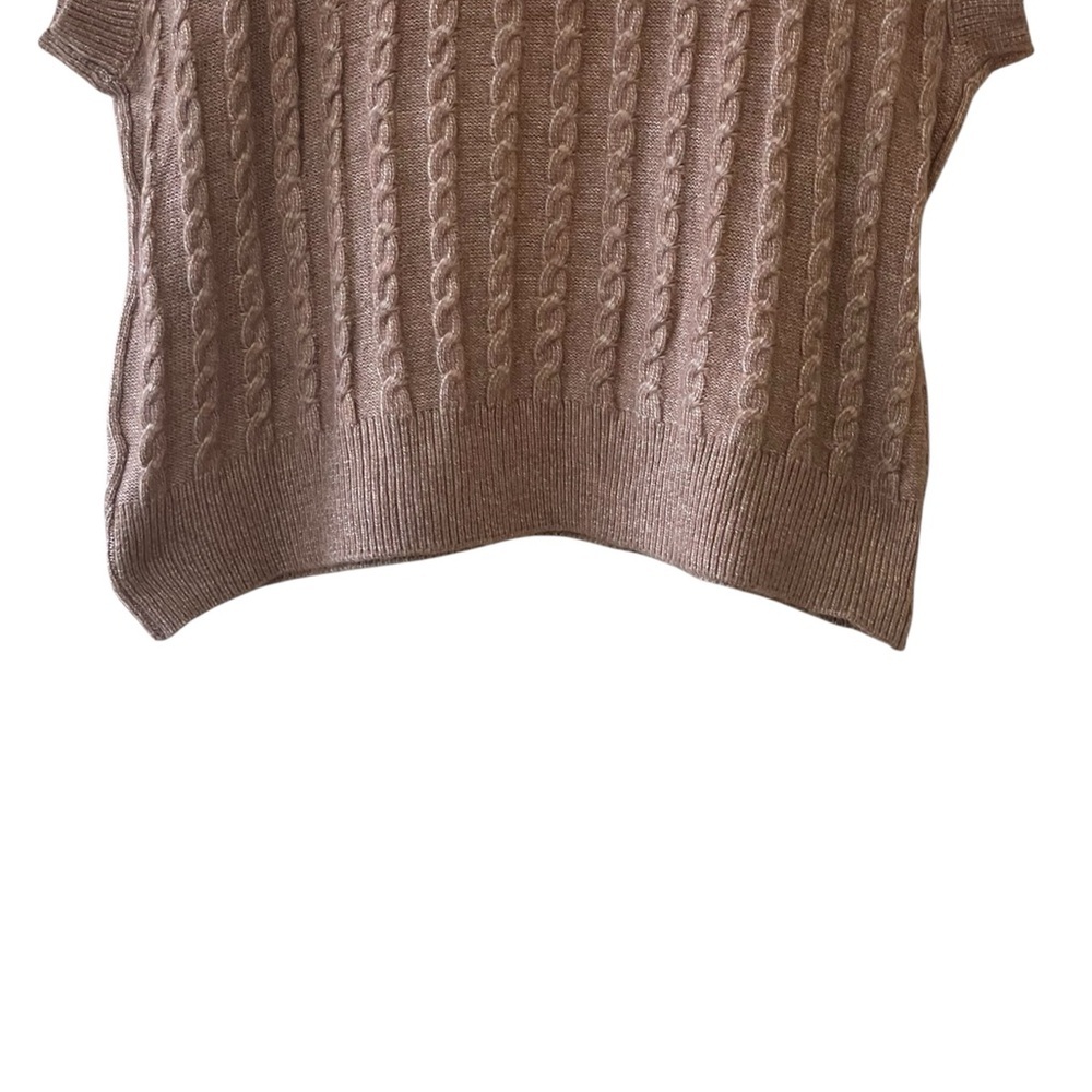 NWT Cupcakes & Cashmere V-Neck Cable Knit Sweater Vest - Picture 6 of 9